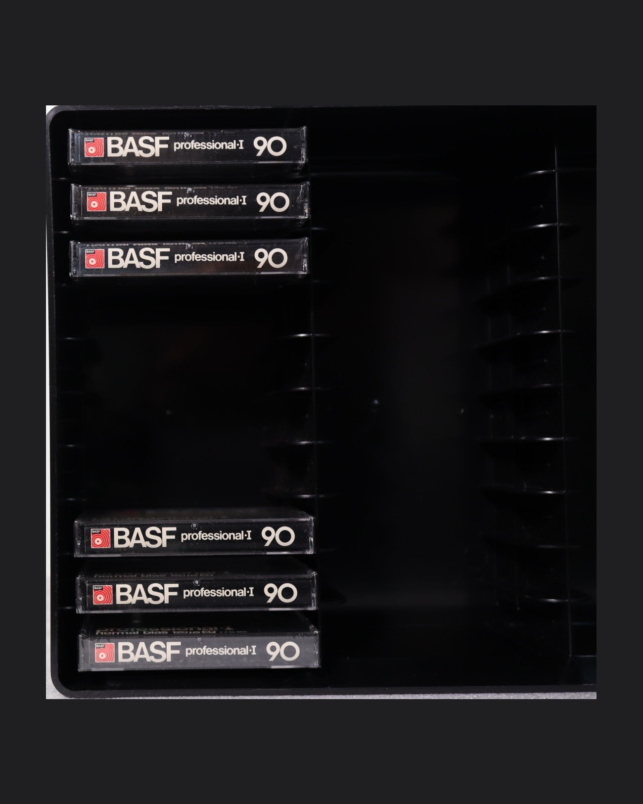 Image of BASF Music Box: 6 Professional I 90 Cassette Tapes + Storage Box (1982-1984 US) - 90 Minutes