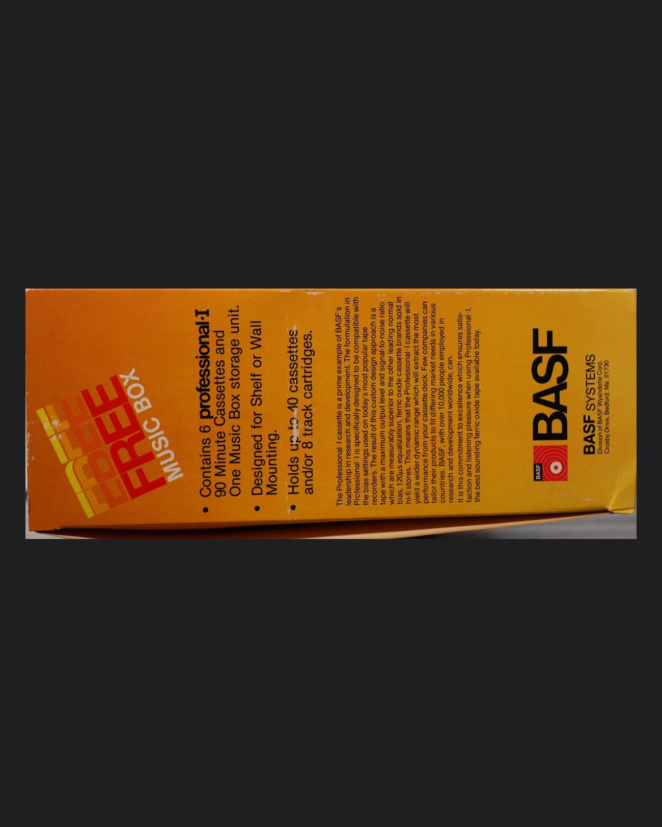 Image of BASF Music Box: 6 Professional I 90 Cassette Tapes + Storage Box (1982-1984 US) - 90 Minutes