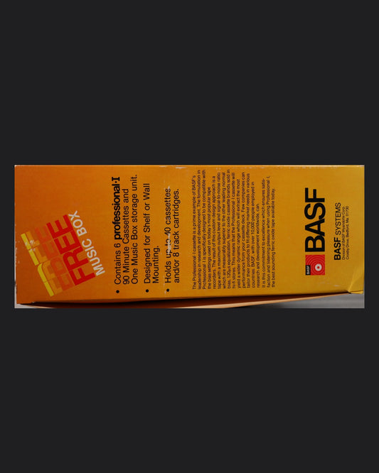 Image of BASF Music Box: 6 Professional I 90 Cassette Tapes + Storage Box (1982-1984 US) - 90 Minutes