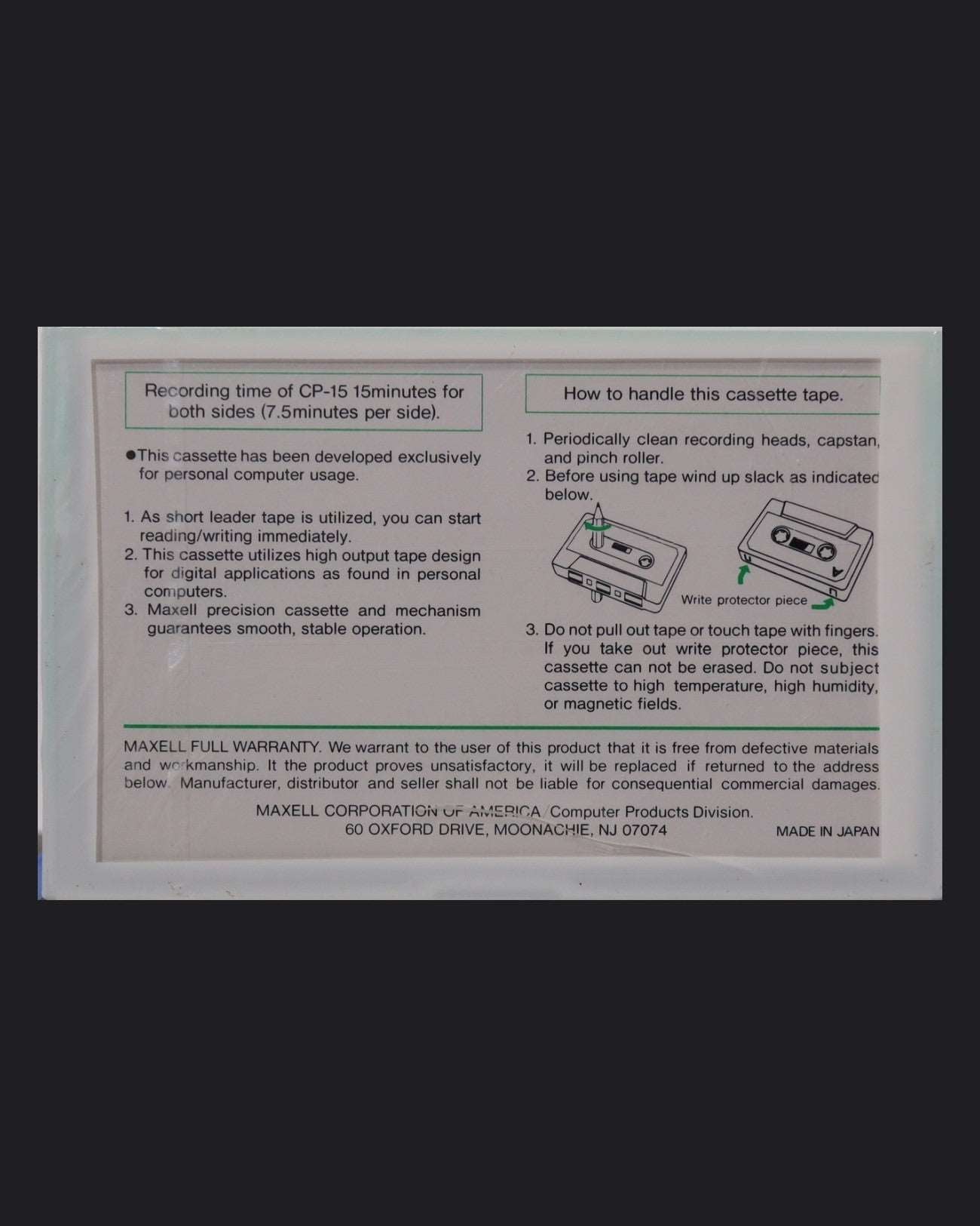 Image of Maxell CP (US/JP) - 10 Minutes