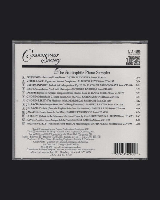 Connoisseur Society - The Audiophile Piano Sampler