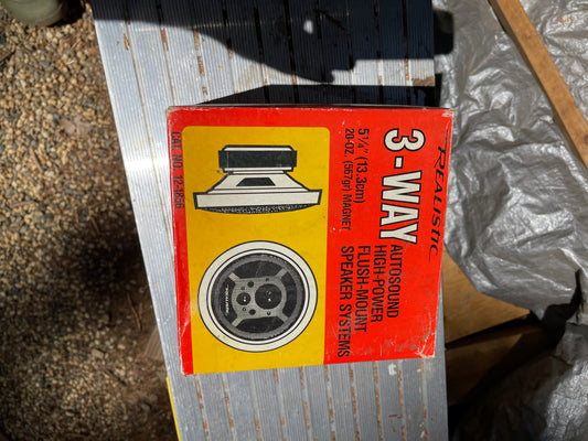 Realistic 12-1856 high power 3 way car audio speakers