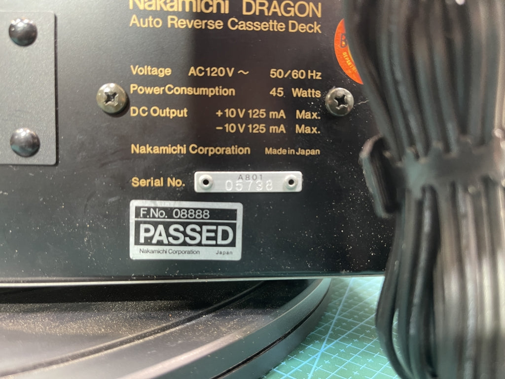 Nakamichi Dragon S/N 5736 Restored to perfection by Perry Esposito