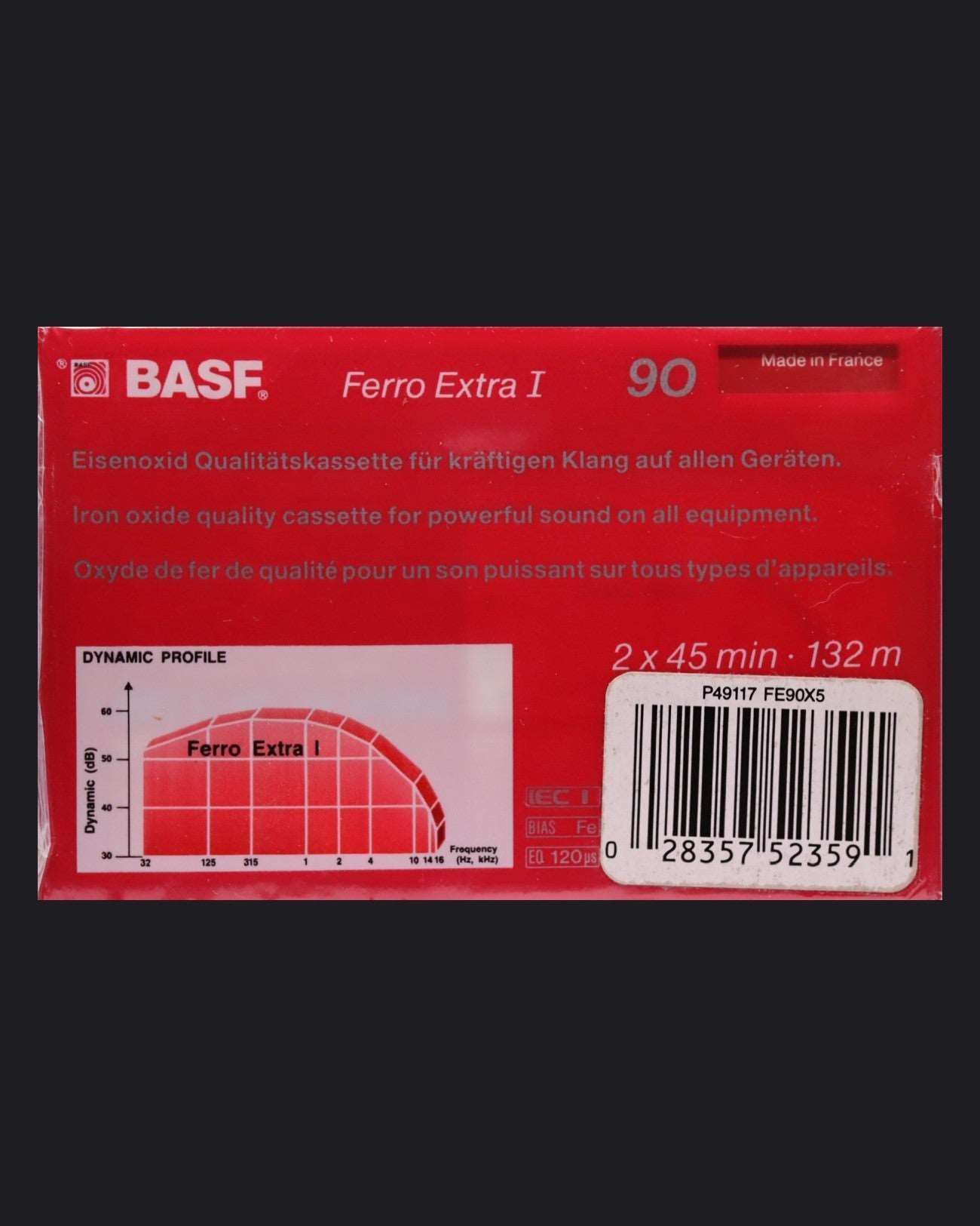 Image of BASF Ferro Extra I (1988-1989) Cassette Tape - 60 Minutes