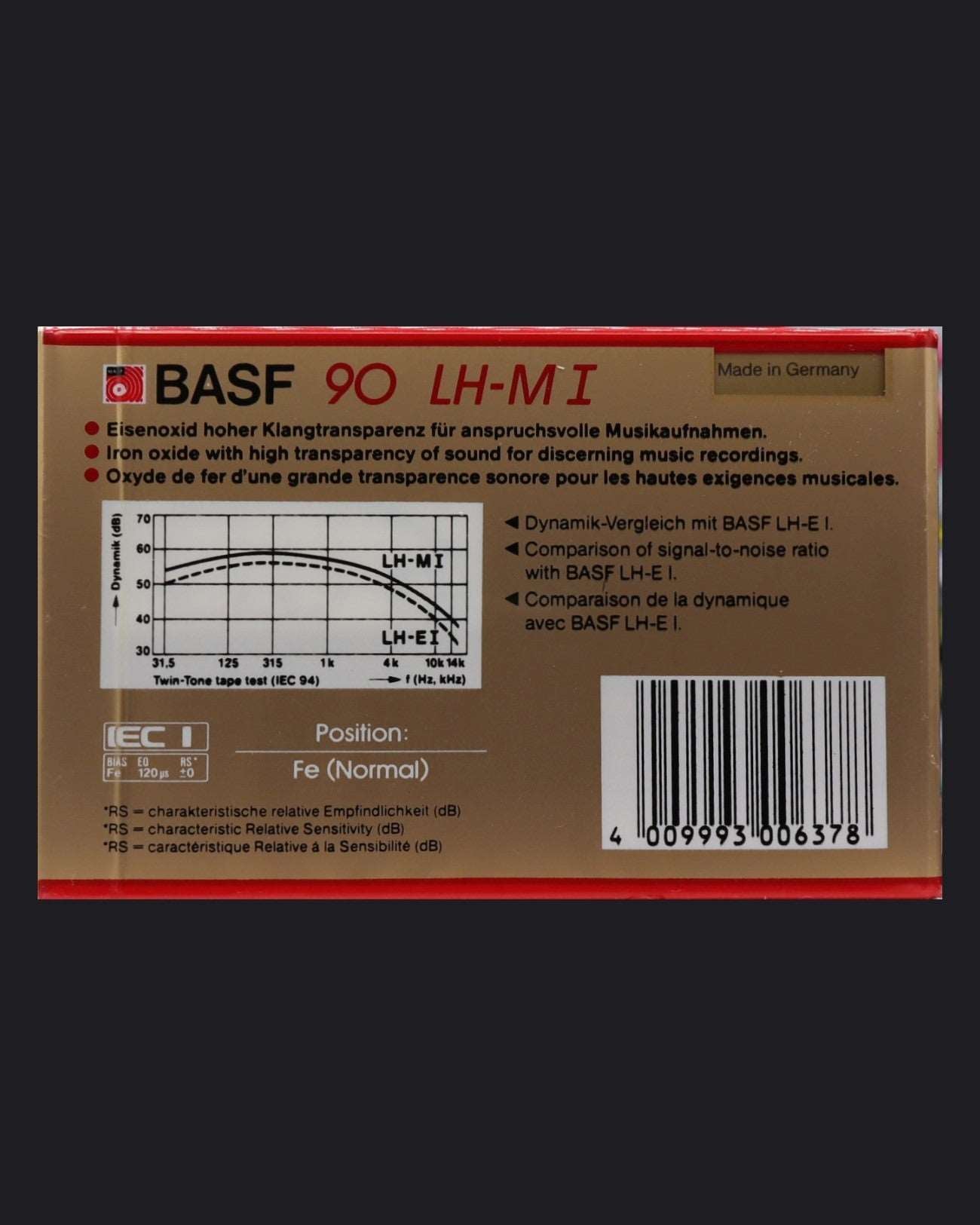 Image of BASF LH Maxima I (1985-1987) Cassette Tape - 60 Minutes