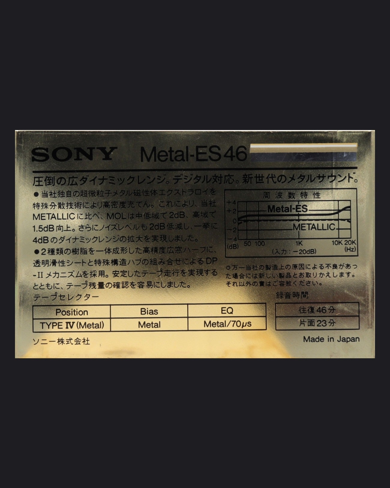 Sony Metal-ES (1985-1987 EU-JP)