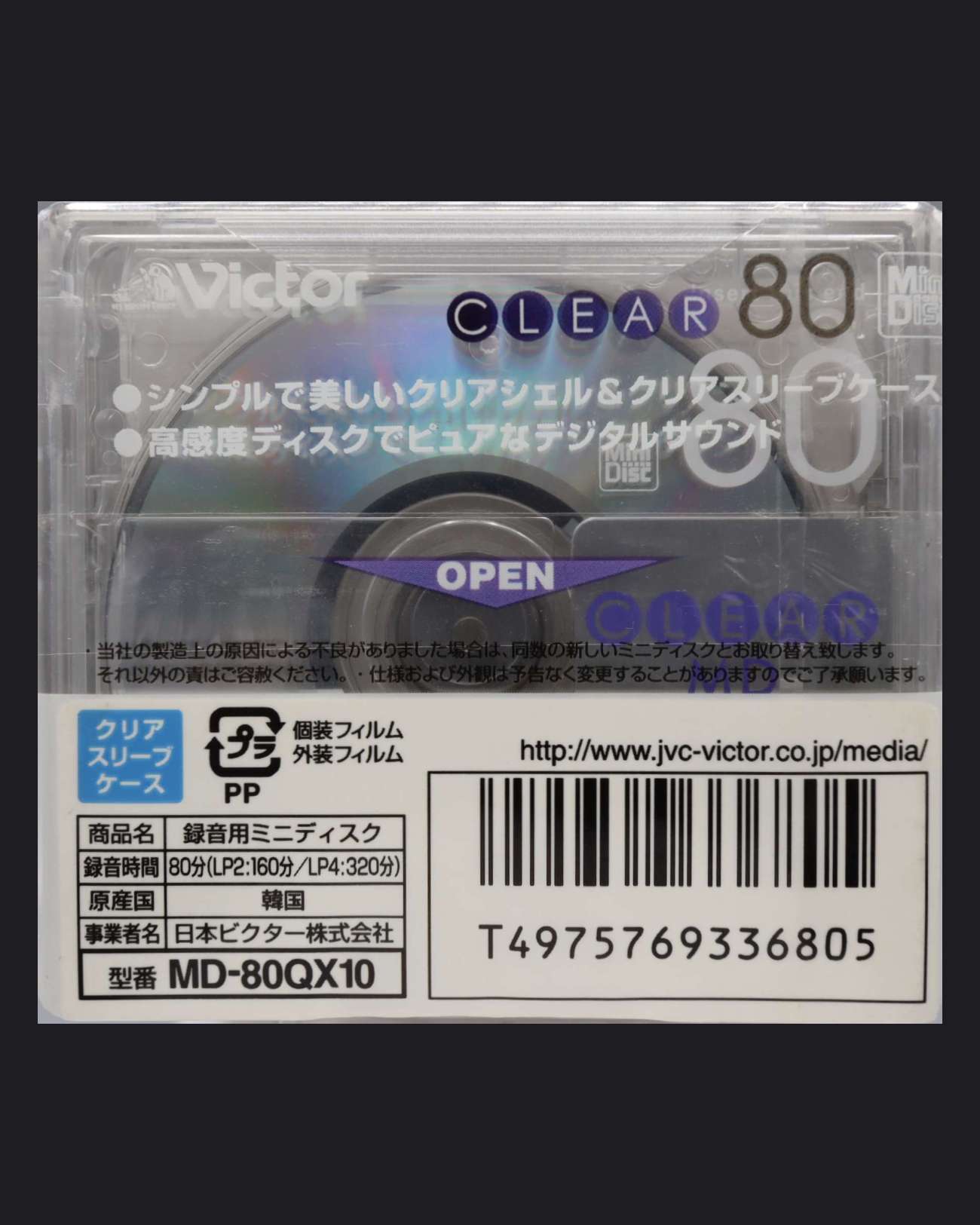 JVC/Victor CLEAR MD-Q