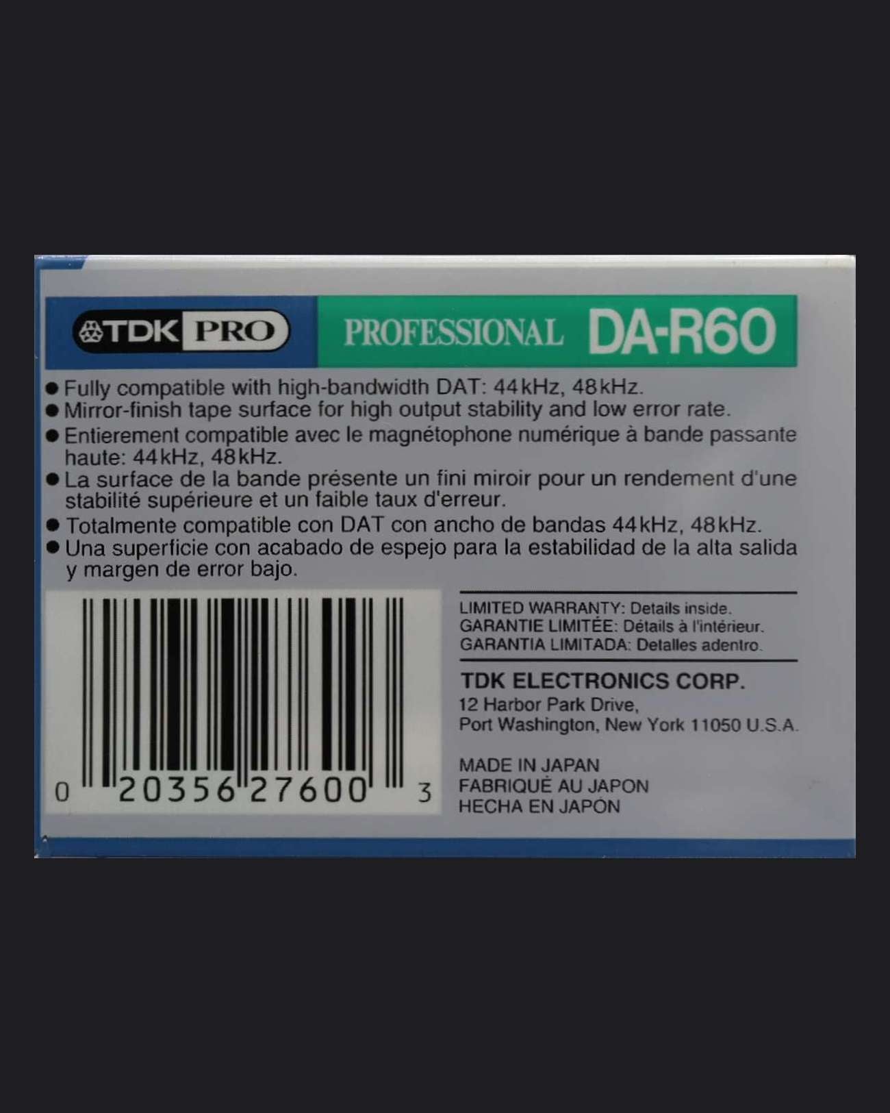 TDK PRO DAT DA-RPR-AX