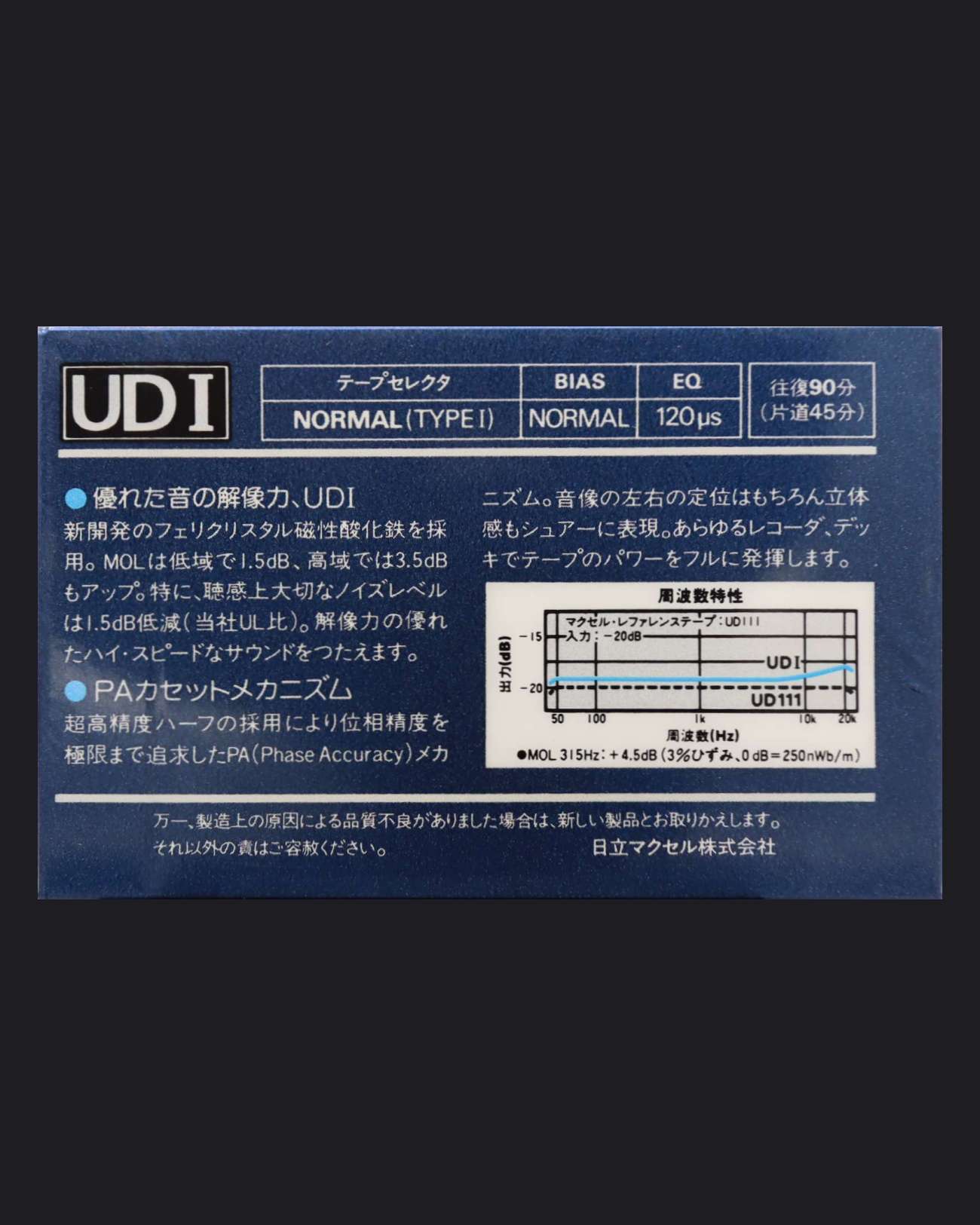 Image of Maxell UDI (1985 JP) - 60 Minutes