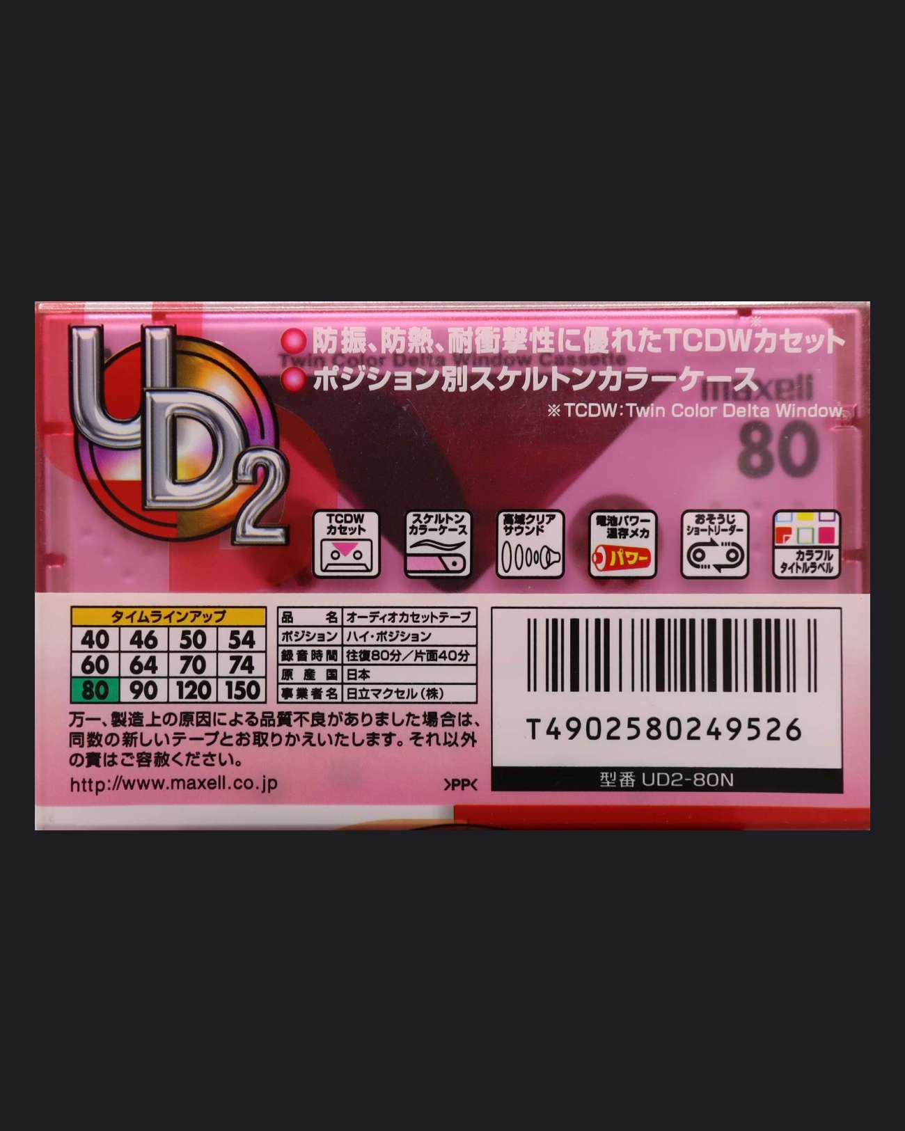 Image of Maxell UD2 (2000-2001 JP) - 50 Minutes