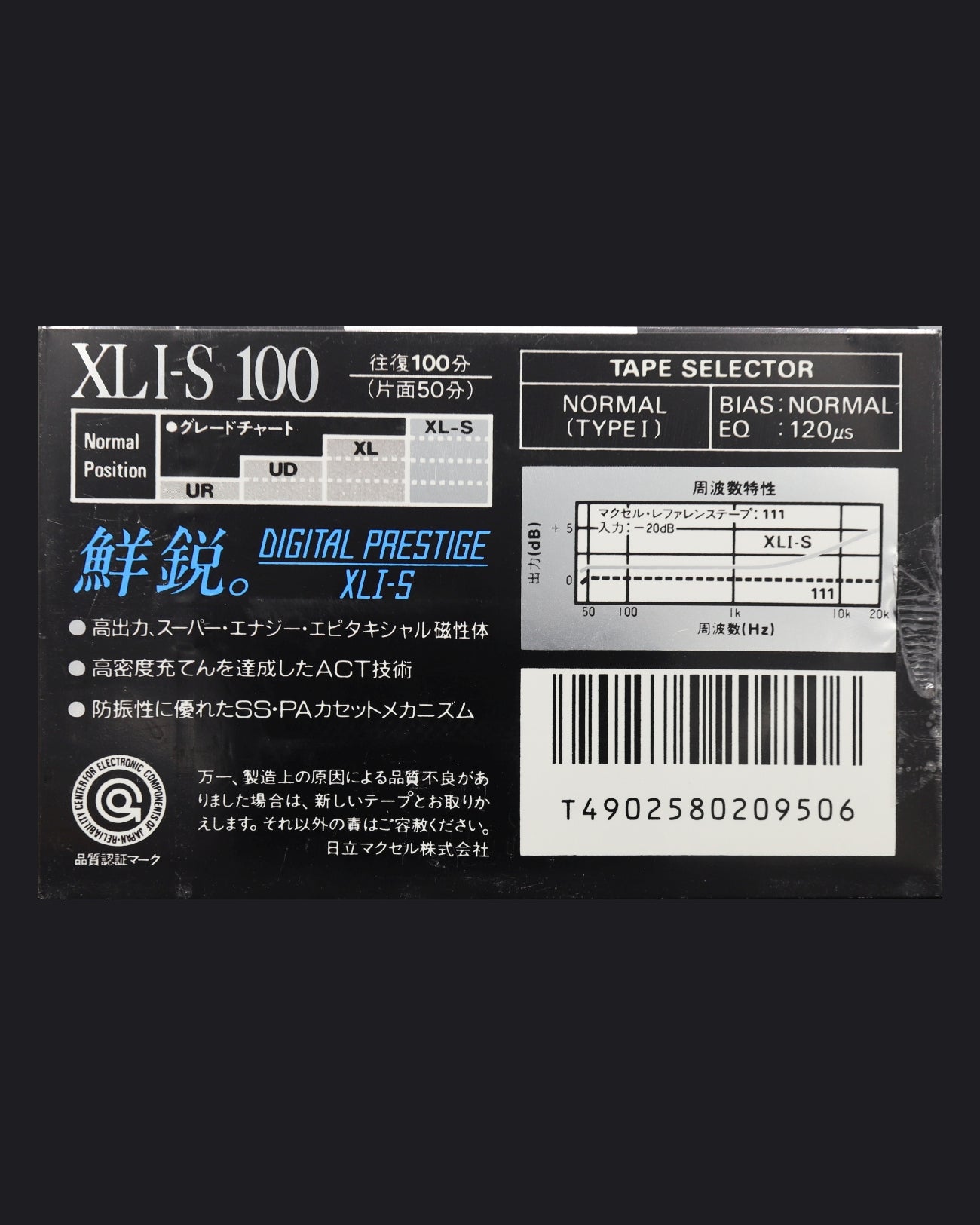 Image of Maxell XLI-S (1990-1991 JP) - 90 (C Stock - READ) Minutes