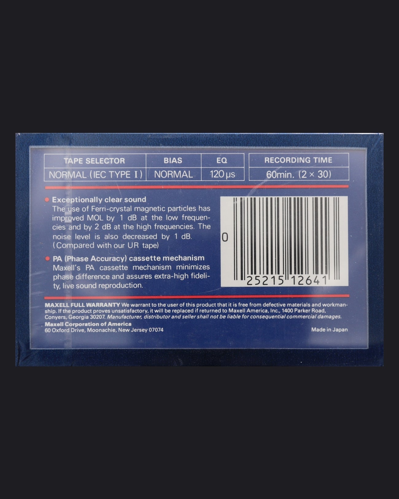 Image of Maxell UDS-I (1986-1987 US) - 60 Minutes