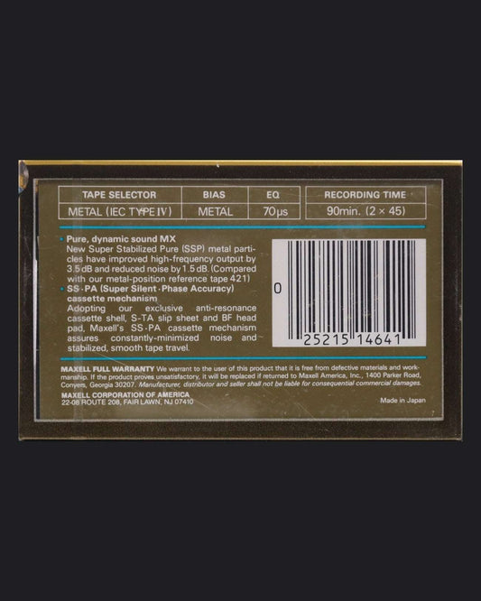 Image of Maxell MX (1986-1987 US-JP) - 60 Minutes