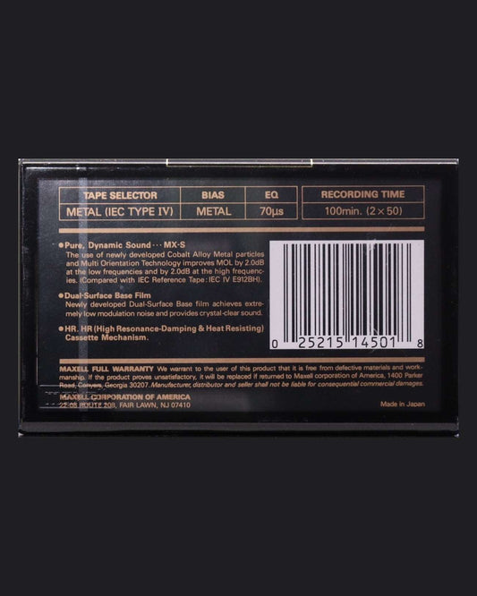 Image of Maxell MX-S (1991-1992 US) - 90 Minutes