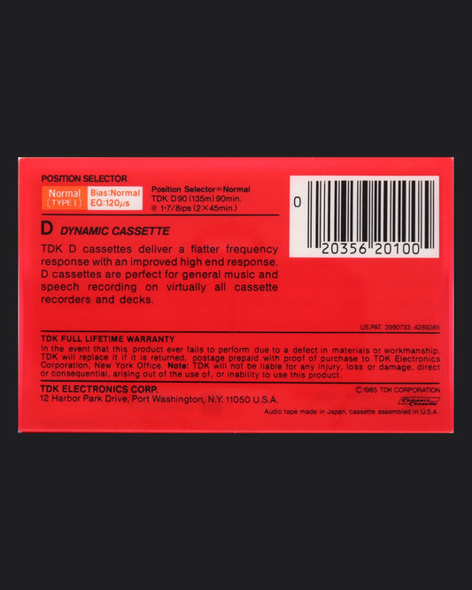 TDK D (1984-1986 US) Ultra Ferric