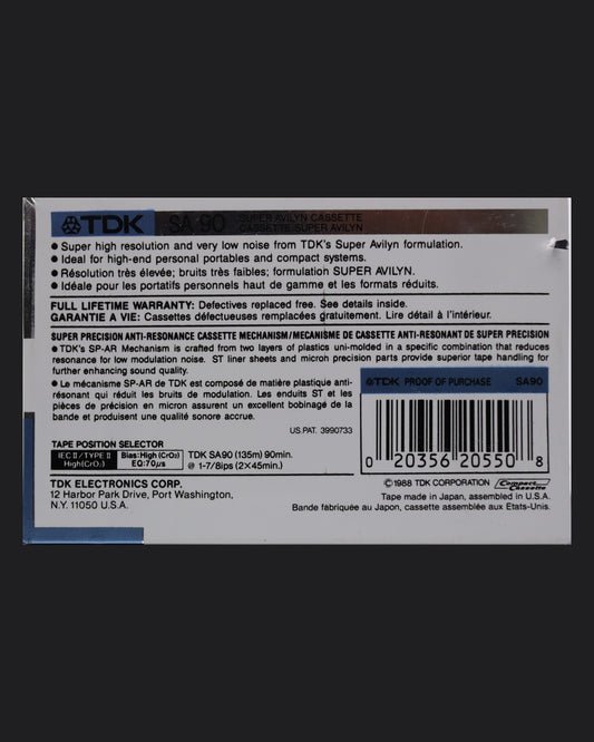 TDK SA (1987-1989 US) Ultra Ferric