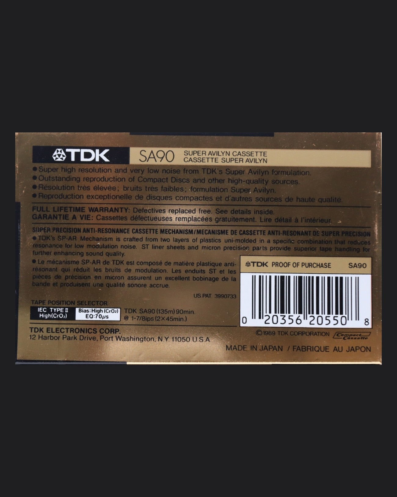 TDK SA (1989 US) Ultra Ferric