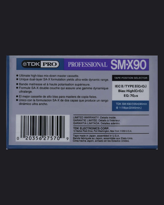 TDK Professional SM-X Type II (1997-2001 US)