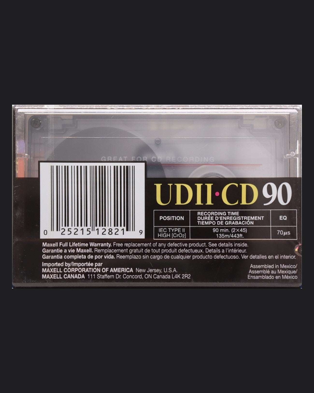 Image of Maxell UDII CD (1996-1997 US) - 60 Minutes