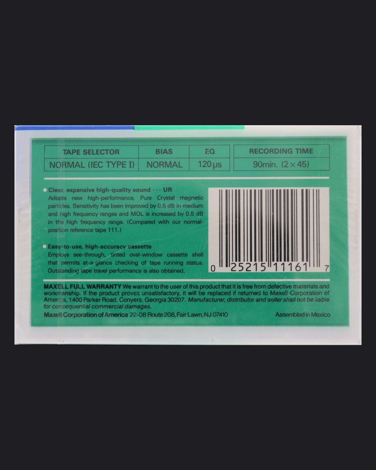Image of Maxell UR (1988-1989 US-JP) - 90 (JP) Minutes