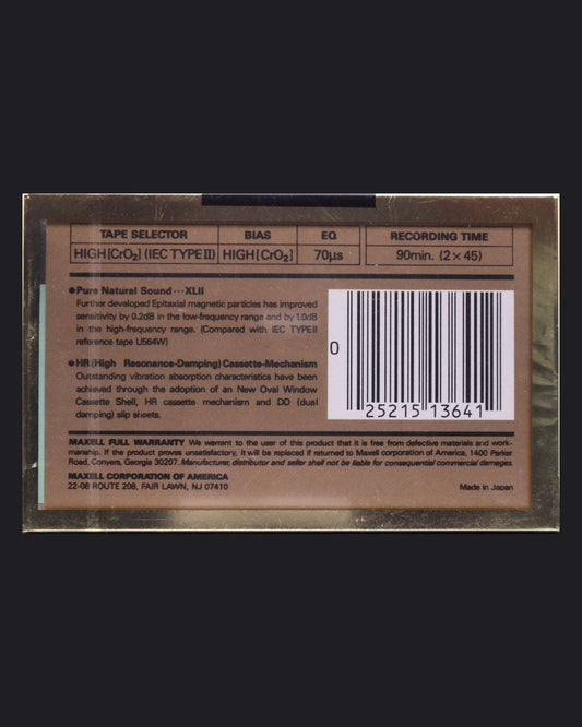 Image of Maxell XLII (1991-1992 US) - 90 Minutes