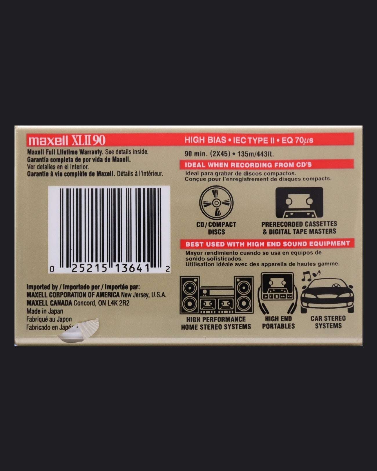 Image of Maxell XLII (2002-2005 US) - 90 Minutes