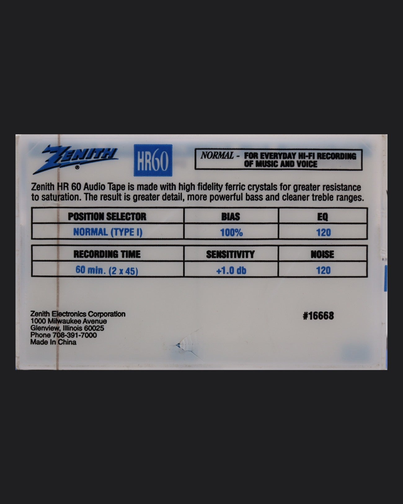 Zenith HR (US) Ultra Ferric