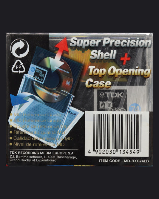 TDK MD-RXG ES 74‑minute MiniDisc back view