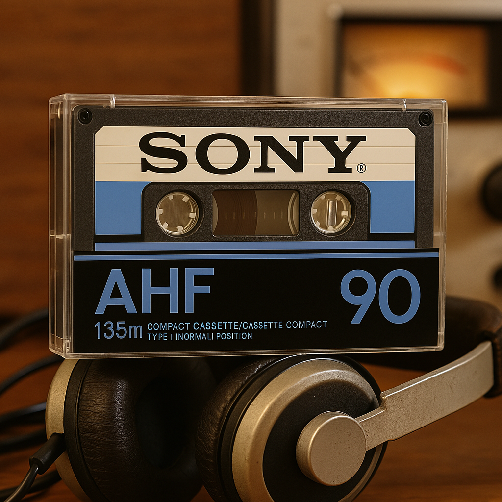 Sony AHF Type I super ferric cassette tape in case - vintage audio