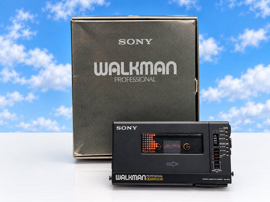 Sony WM-D6C Professional Walkman S/N 138537 Amorphous Head, Serviced, in Near Mint Condition, with Original Box, Cover, Strap, Power Adapter, and Tie-Pin Microphone