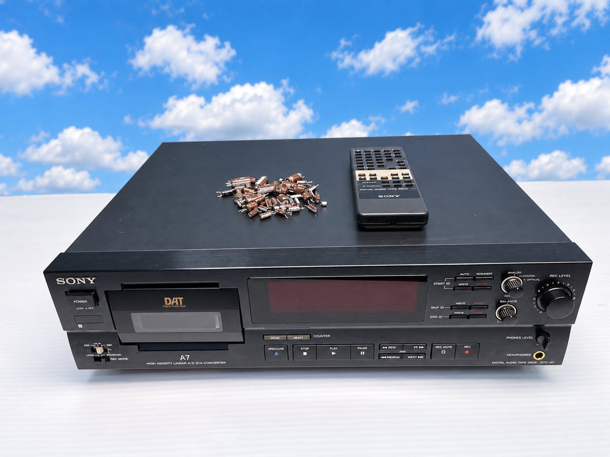 SONY DTC-A7 DAT Recorder S/N 808239 IOB with Remote and Rack Ears - Just Serviced and Recapped