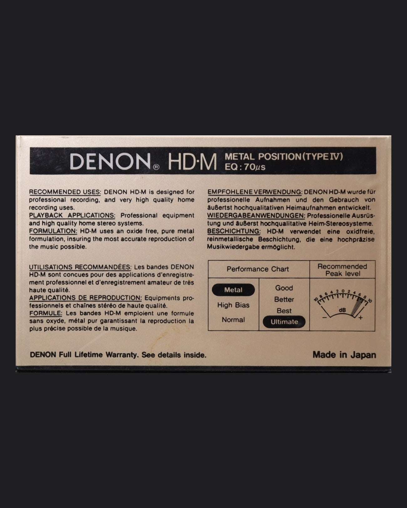 Denon HD·M( 1988-1990 US)