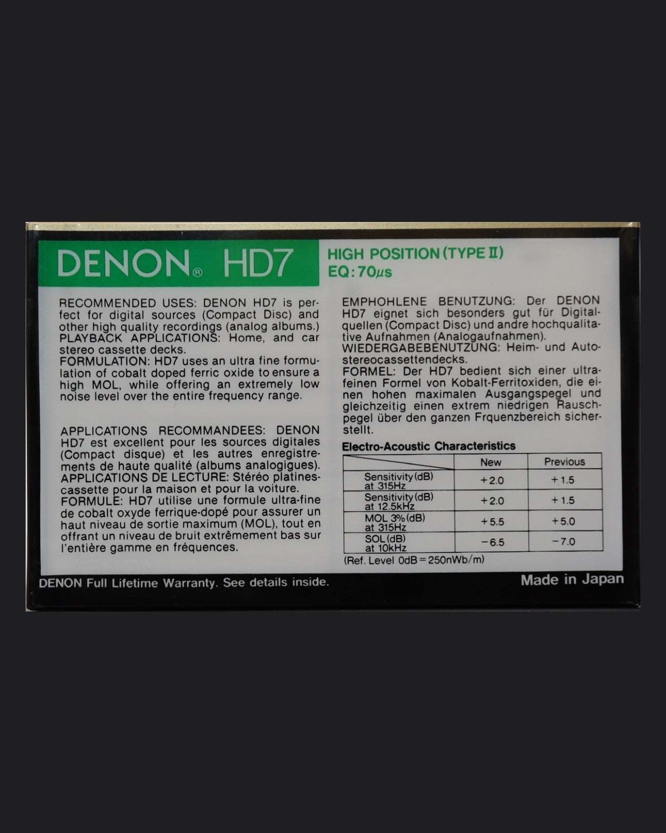 Denon HD7 (1987 US)