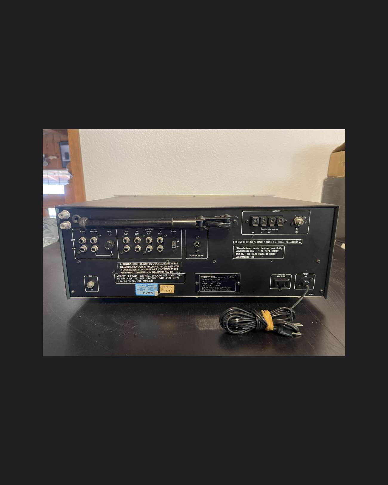 Rotel RT-1024 Flagship Tuner in Excellent Condition
