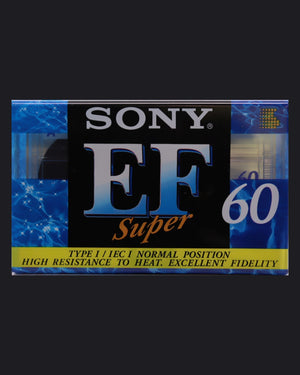 Sony EF Super Type I blank cassette tape 1995-1996 EU — front view new sealed