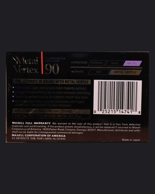 Image of Maxell Metal Vertex (1992-1993 US) - 60 Minutes