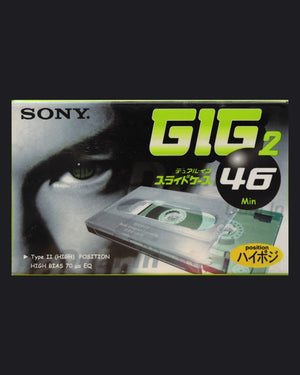 Sony GIG-2 Type II blank cassette tape 1999 JP — front view new sealed