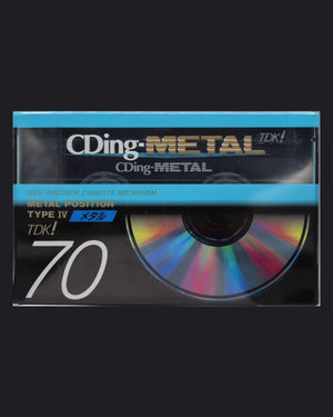 TDK CDing Metal Type IV blank cassette tape 1993-1994 JP — detail view