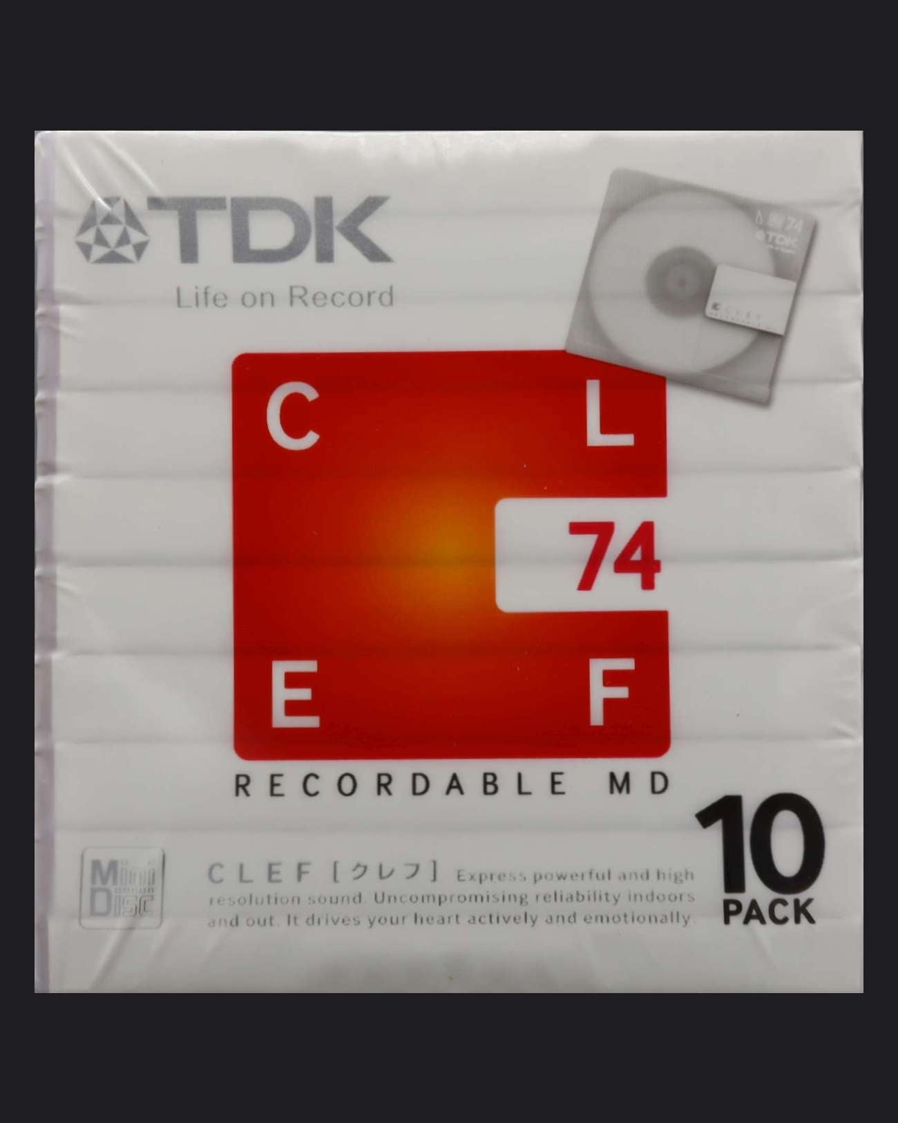 10 Minidisc TDK Recordable MD 80 min 10 Minidisc TDK Recordable MD 80 min