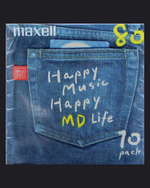 Maxell Happy Music Jeans Edition JEMD blank MiniDisc - open case