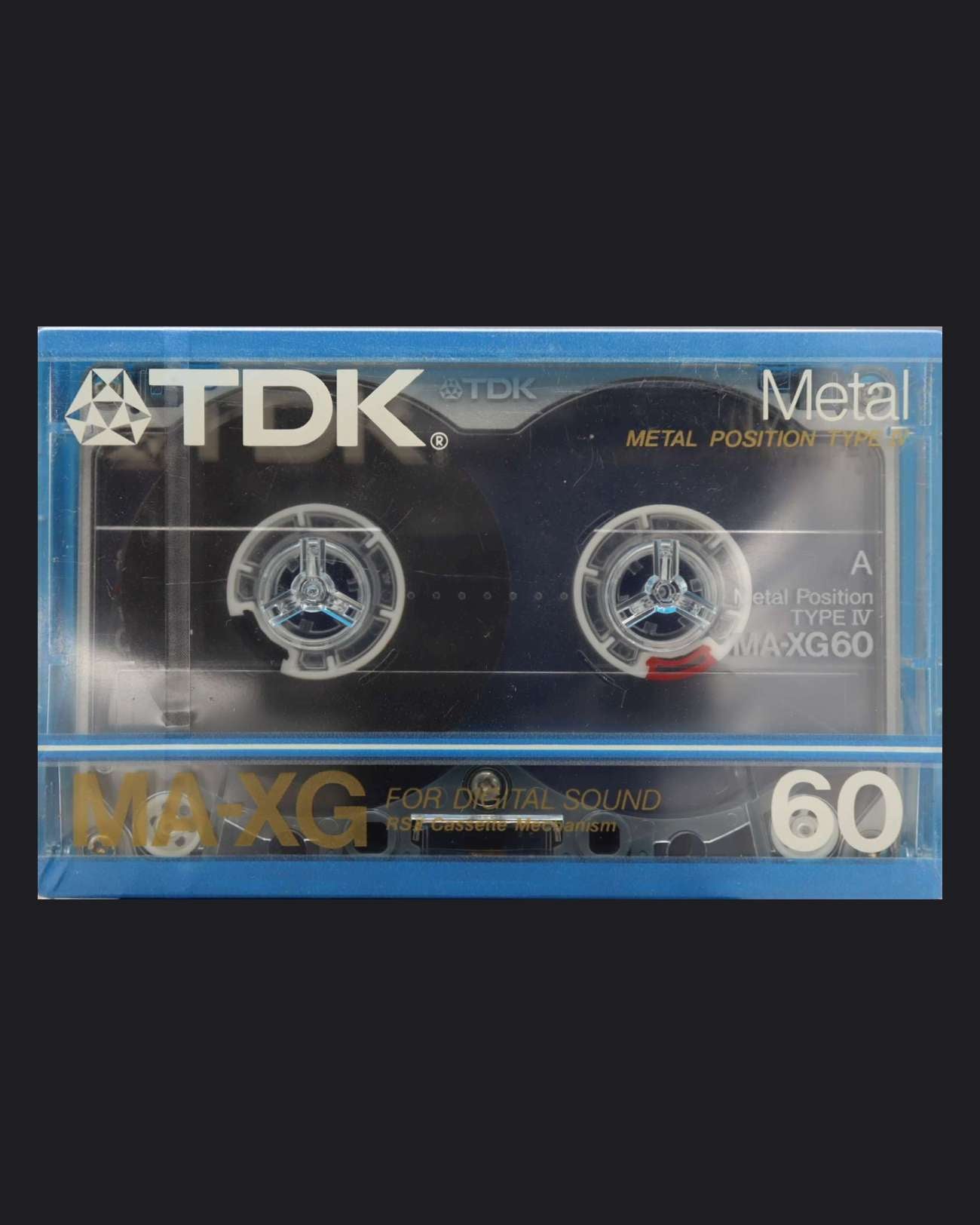 TDK MA-XG Type IV blank cassette tape 1985-1989 JP — front view new sealed