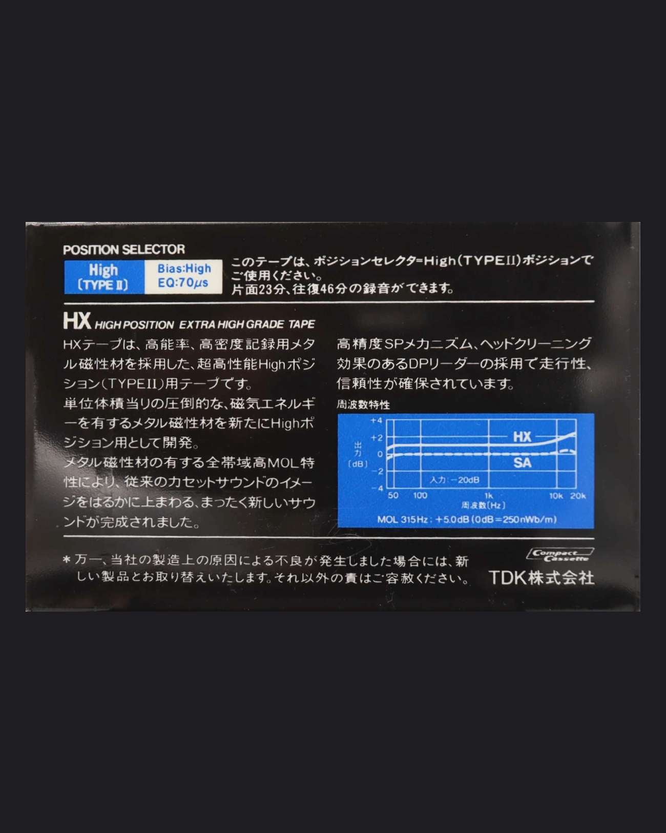 TDK HX (1985-1986 JP)