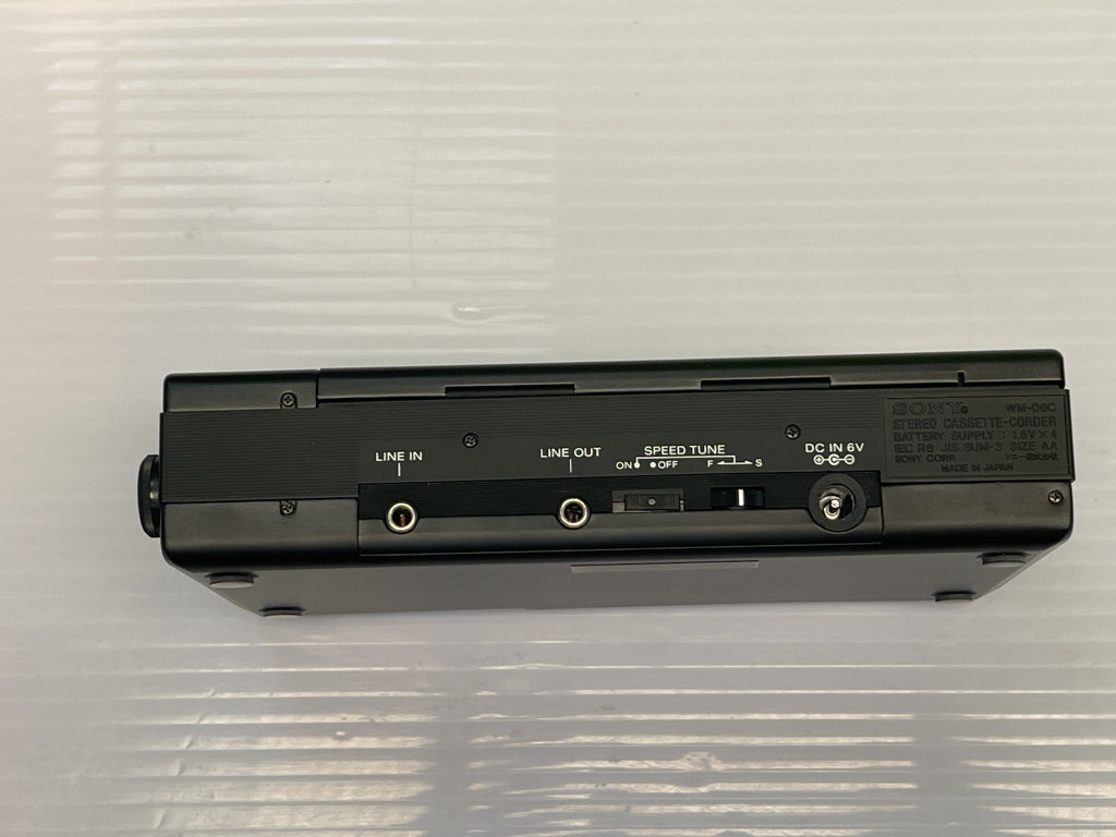 Sony WM-D6C Professional Walkman S/N 138537 Amorphous Head, Serviced, in Near Mint Condition, with Original Box, Cover, Strap, Power Adapter, and Tie-Pin Microphone