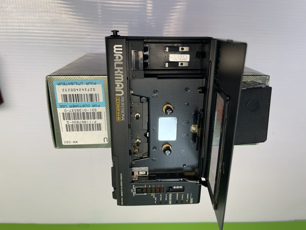 Sony WM-D6C Professional Walkman S/N 138537 Amorphous Head, Serviced, in Near Mint Condition, with Original Box, Cover, Strap, Power Adapter, and Tie-Pin Microphone