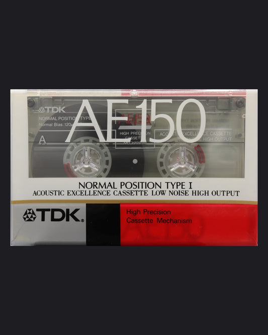 TDK AE Type I blank cassette tape 1989 JP — detail view
