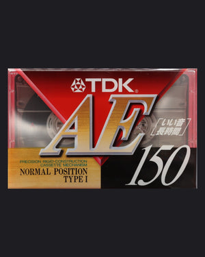 TDK AE Type I blank cassette tape 1996 JP — detail view