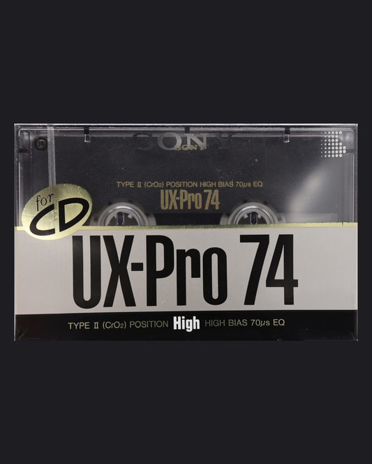 Sony UX-Pro Type II blank cassette tape 1989 JP — detail view