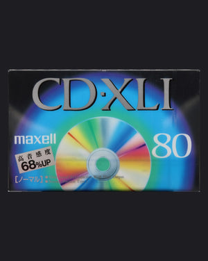 Maxell CD-XLI Type I blank cassette tape 1994 JP 64 min — detail view
