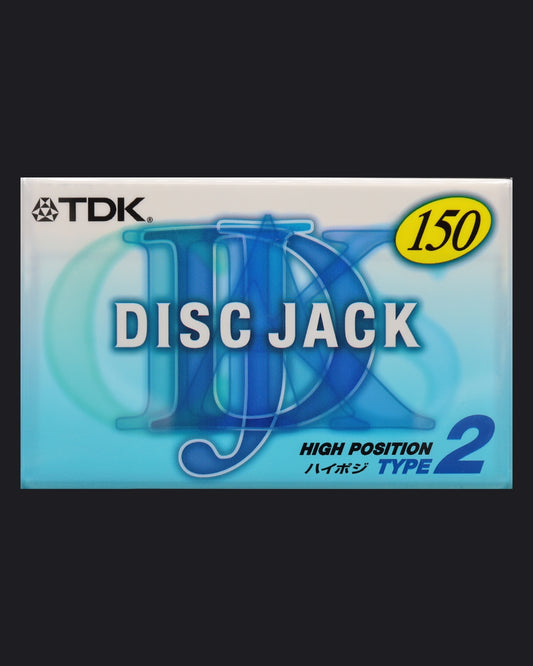 TDK DJ 2 Type II blank cassette tape 1999 JP — detail view