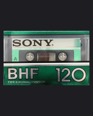 Sony BHF Type I blank cassette tape 1981-1984 JP — front view new sealed